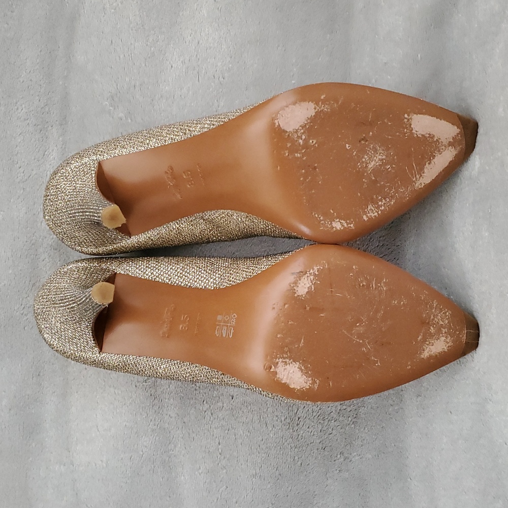 COACH Addie Gold Glitter Pointed Toe Pump Heels SIZE: 8.5B - Picture 8 of 12